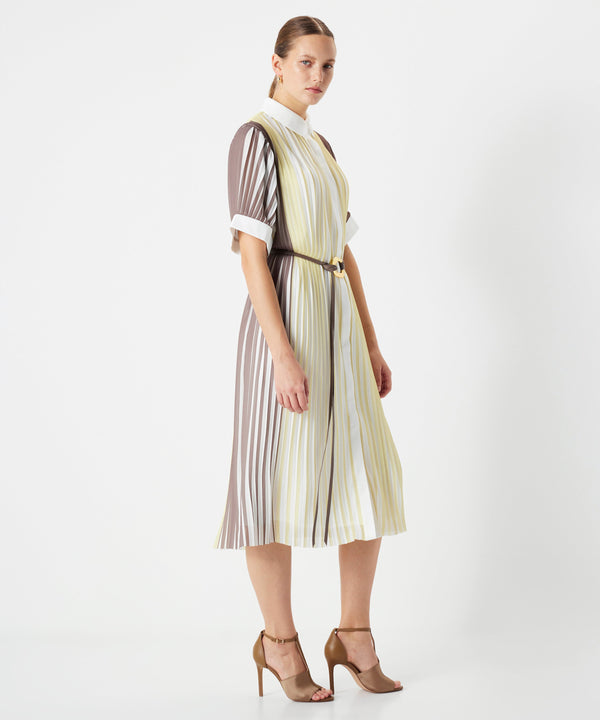 Ipekyol Color Block Midi Dress Mink