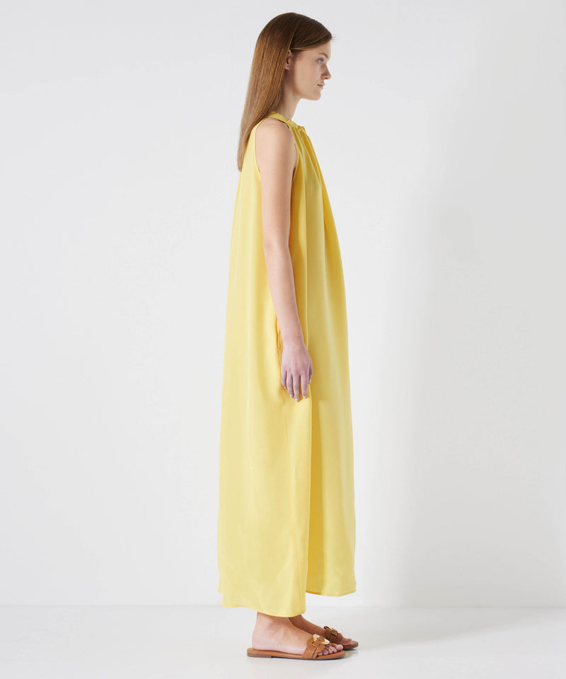 Ipekyol Comfortable Cut Cupro Dress Yellow