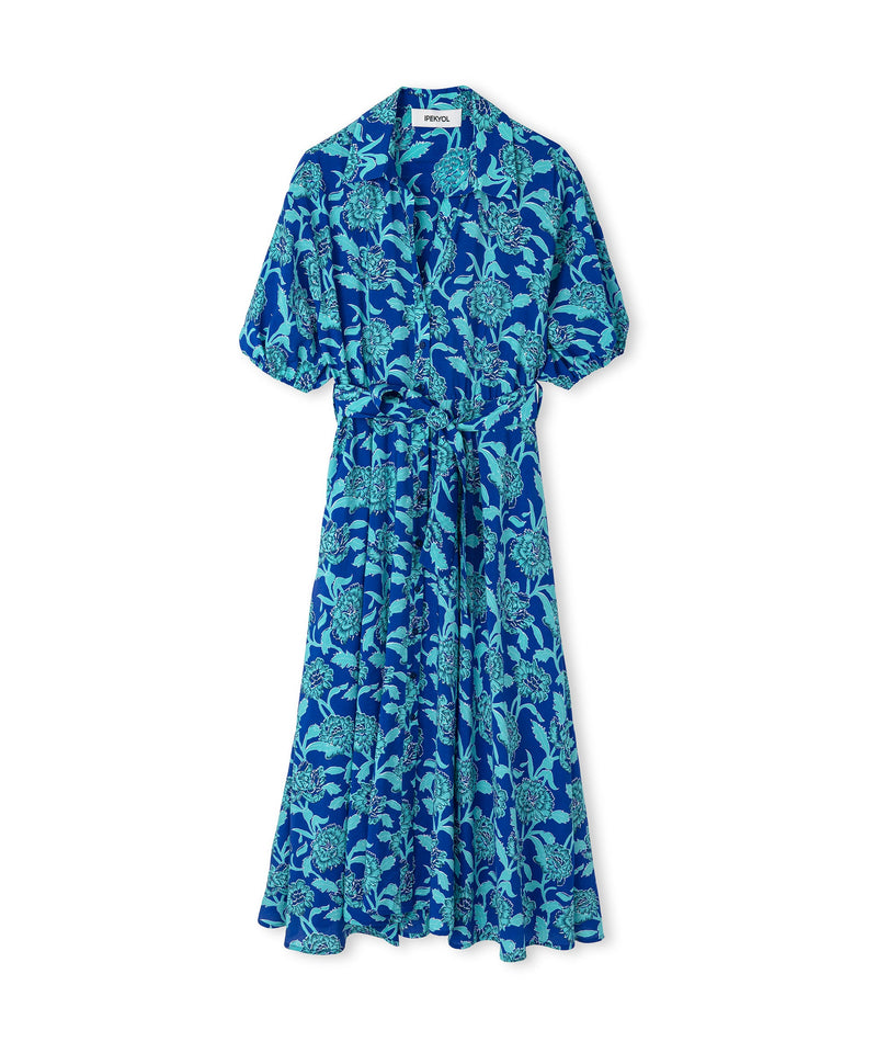 Ipekyol Flower Pattern Dress Blue