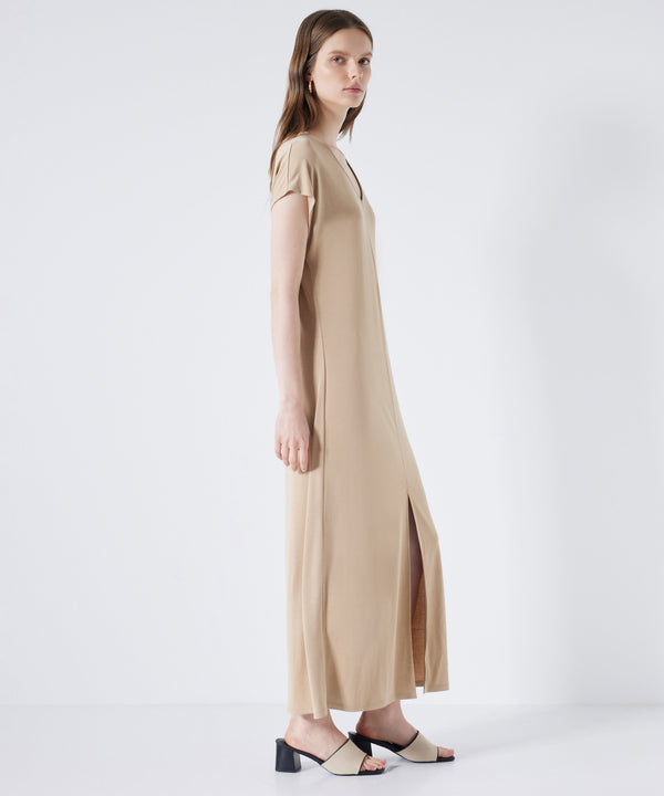 Ipekyol Casual Cut Dress With Slit Natural