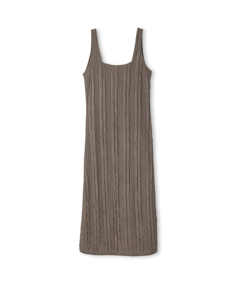 Ipekyol Textured Square Neck Dress Light Brown