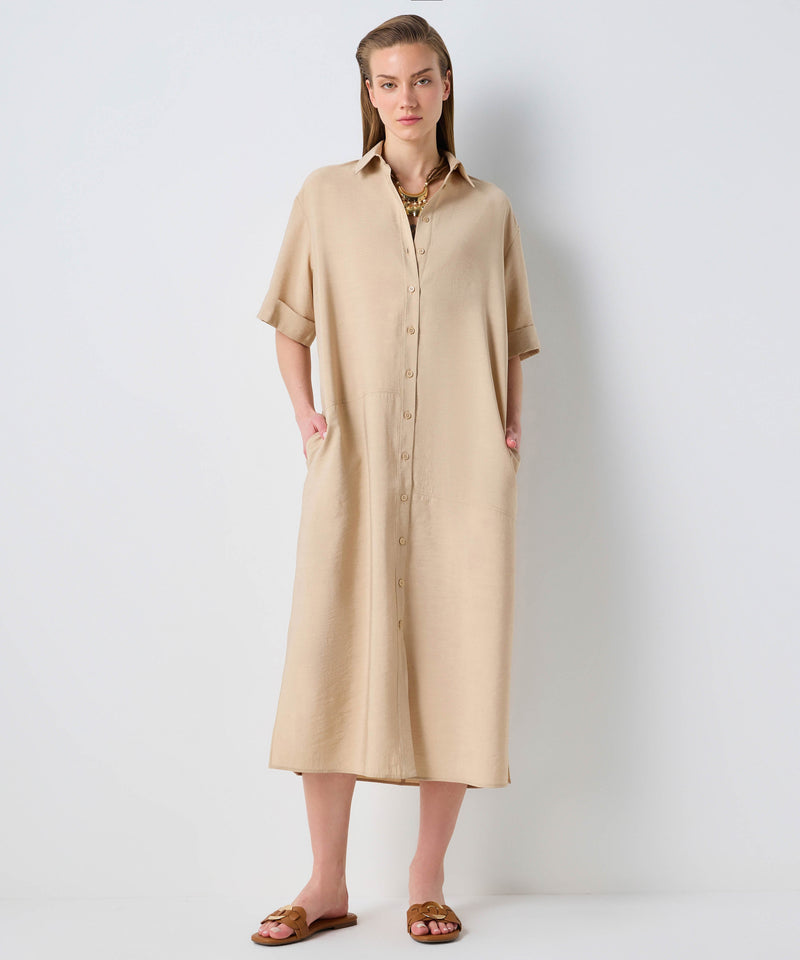 Ipekyol Midi Shirt Dress Natural