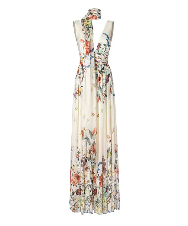 Ipekyol Floral Pattern Scarf Dress Oil