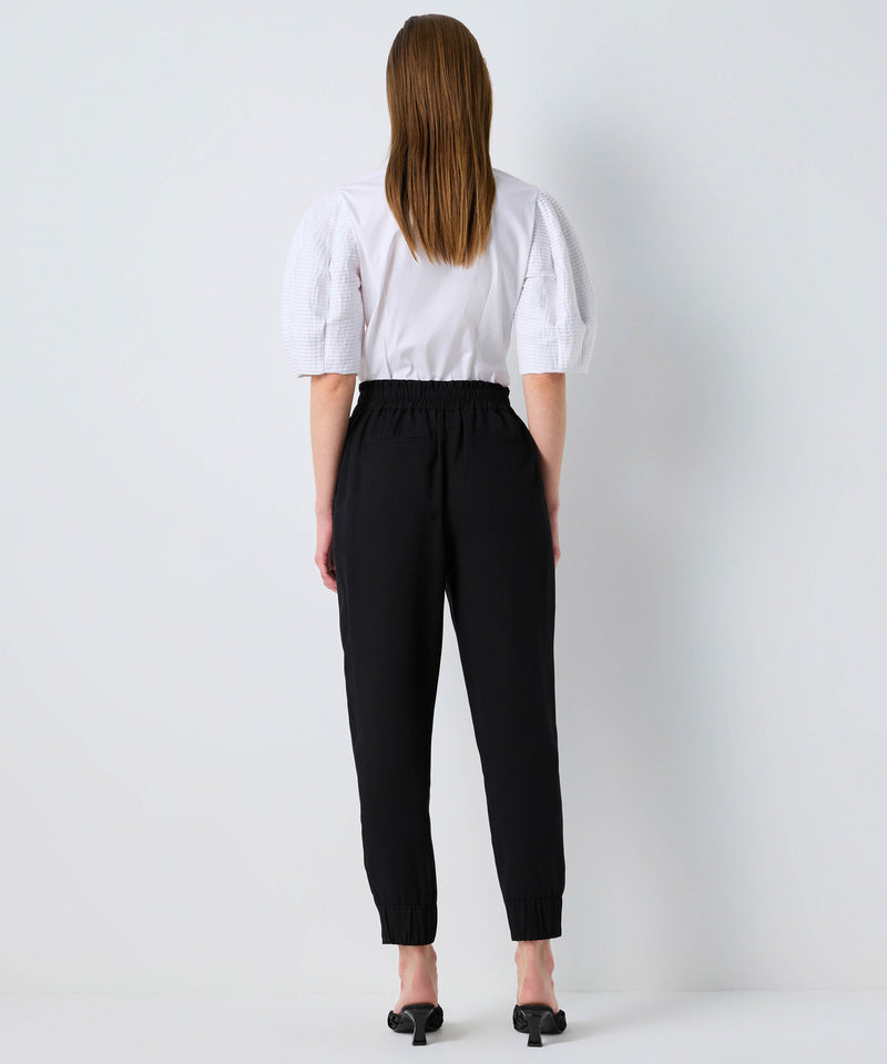 Ipekyol Trousers With Elastic Waist Black