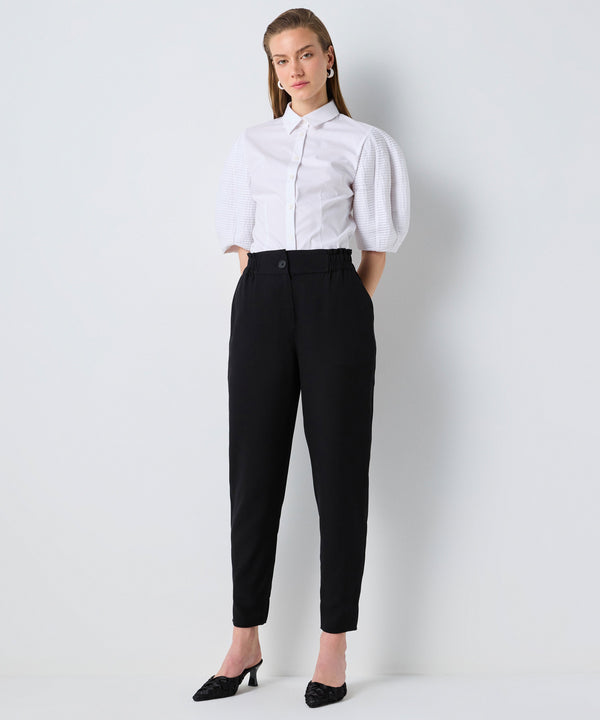 Ipekyol Trousers With Elastic Waist Black