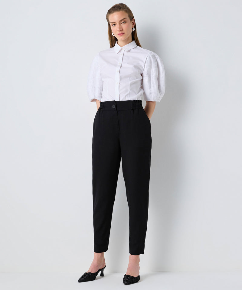 Ipekyol Trousers With Elastic Waist Black