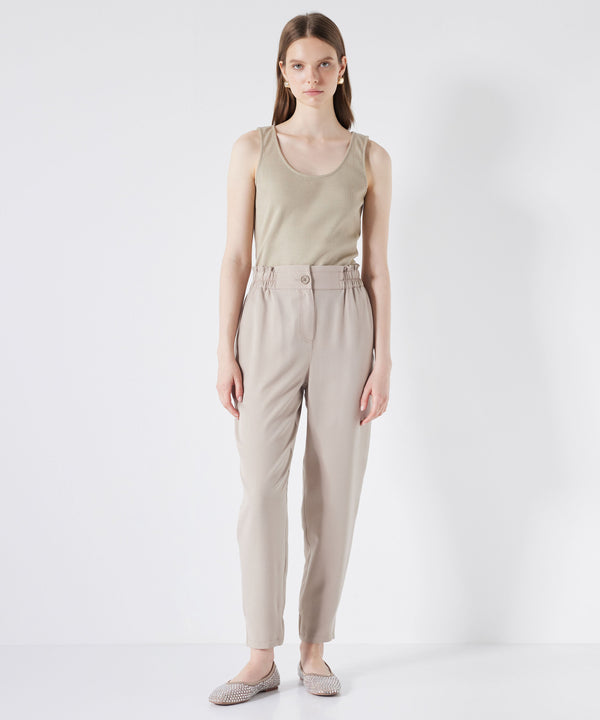 Ipekyol Trousers With Elastic Waist Oil