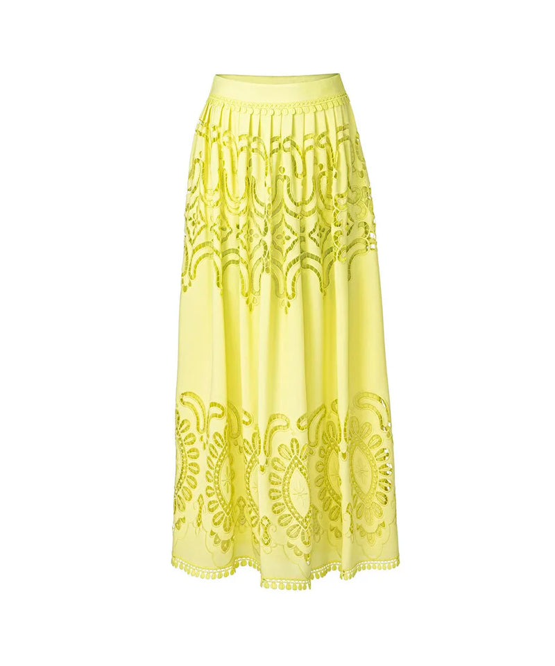 Ipekyol Embroidered Skirt Yellow