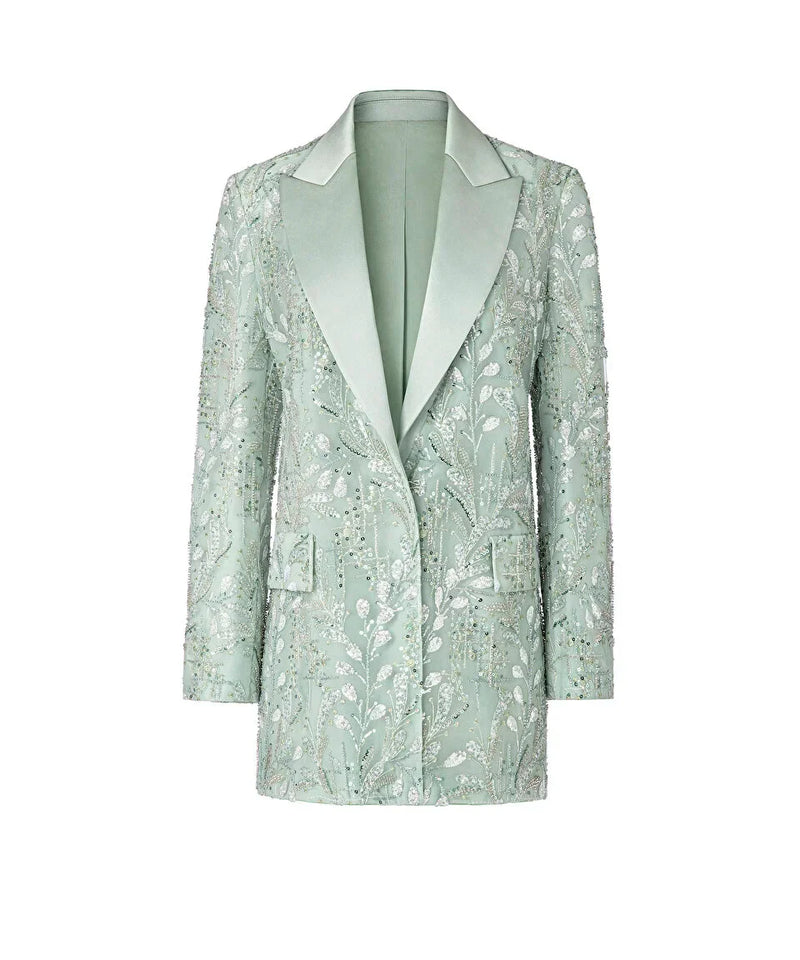 Ipekyol Embroidered Blazer Mint Green