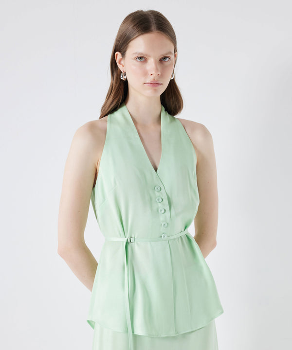 Ipekyol Thin Belted Blouse Mint Green