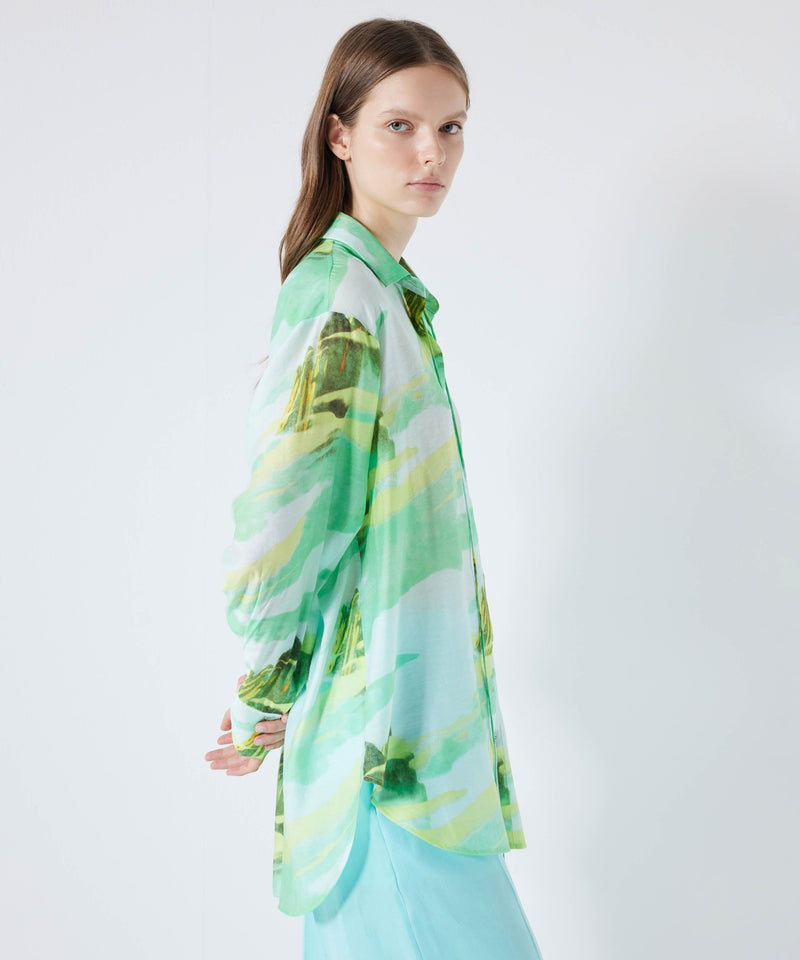 Ipekyol Visual Printed Tunic Green