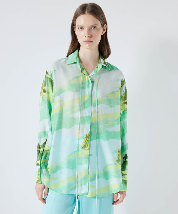 Ipekyol Visual Printed Tunic Green