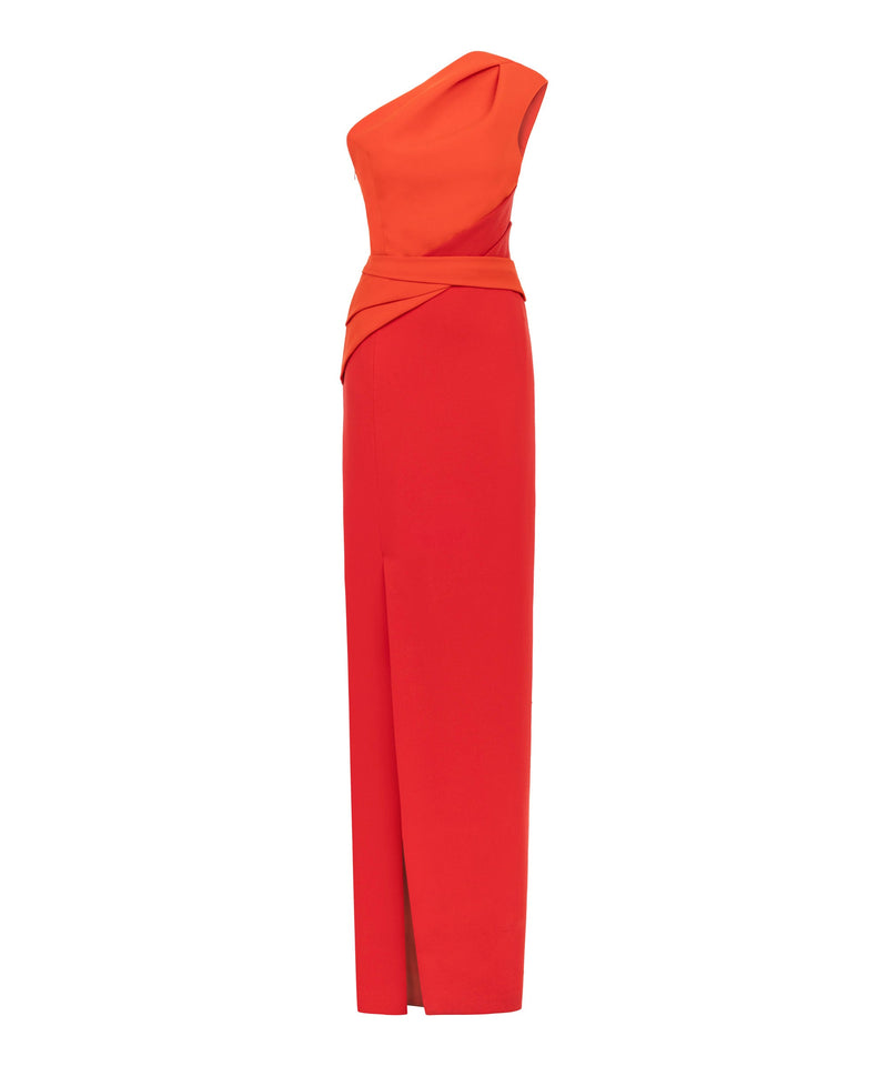 Ipekyol Belted Color Block Dress Red