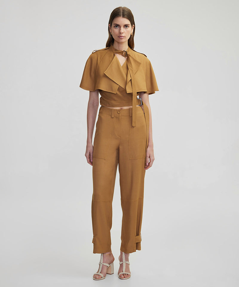 Ipekyol Adjustable Leg Trousers Tobacco