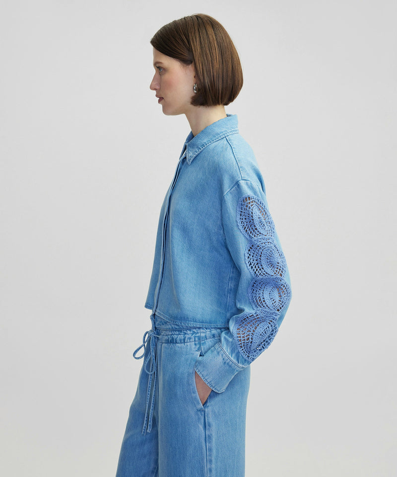 Ipekyol Denim Jacket With Appliques Light Indigo