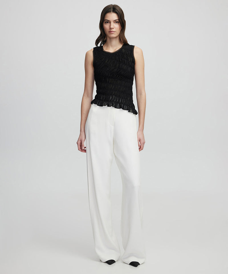 Ipekyol Diagonal Quilted Blouse Black