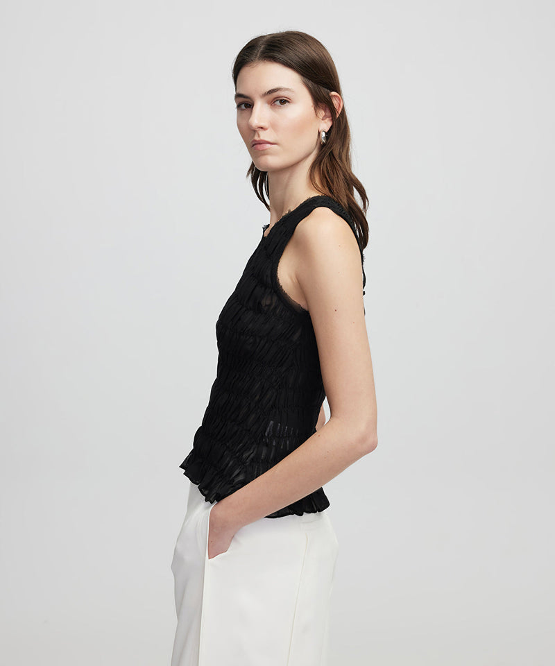 Ipekyol Diagonal Quilted Blouse Black