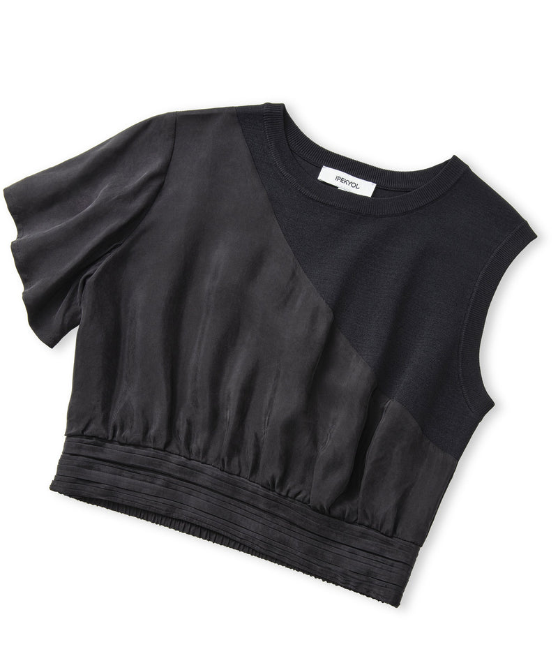 Ipekyol Asymmetrical Sleeve Blouse Black