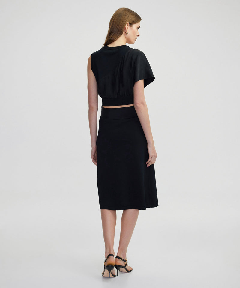 Ipekyol Asymmetrical Sleeve Blouse Black
