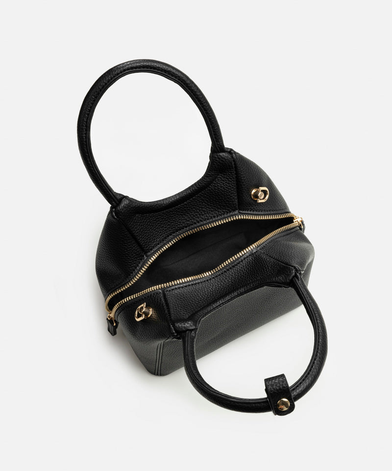 Ipekyol Leather Look Double Handle Bag Black