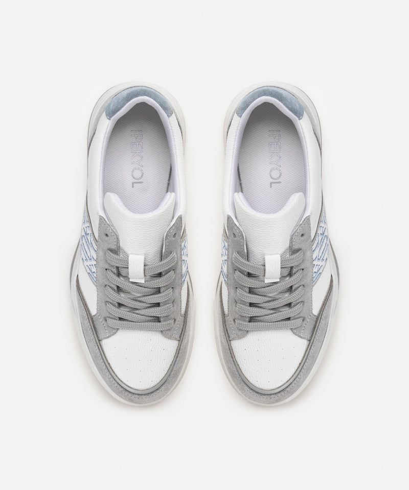 Ipekyol Monogram Pattern Mix Sneakers Blue