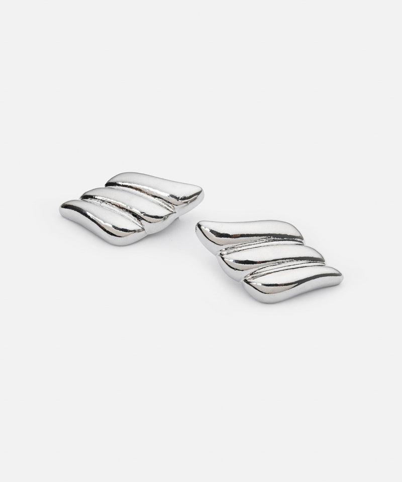 Ipekyol Textured Metal Earrings Silver
