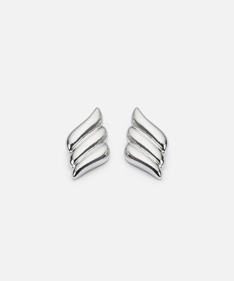 Ipekyol Textured Metal Earrings Silver