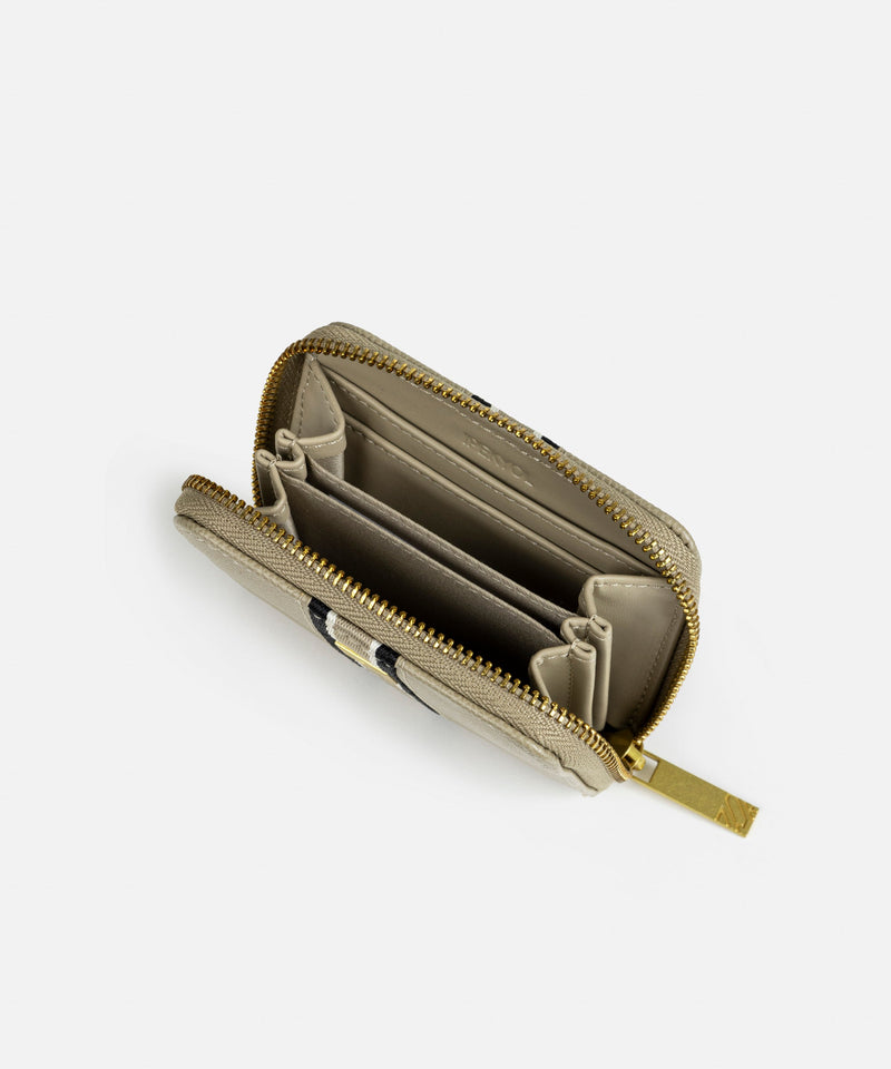 Ipekyol Contrast Striped Wallet Beige