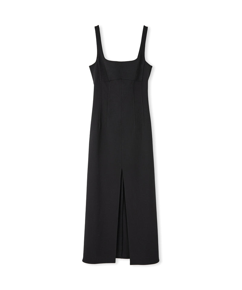 Ipekyol Square Neck Slit Dress Black