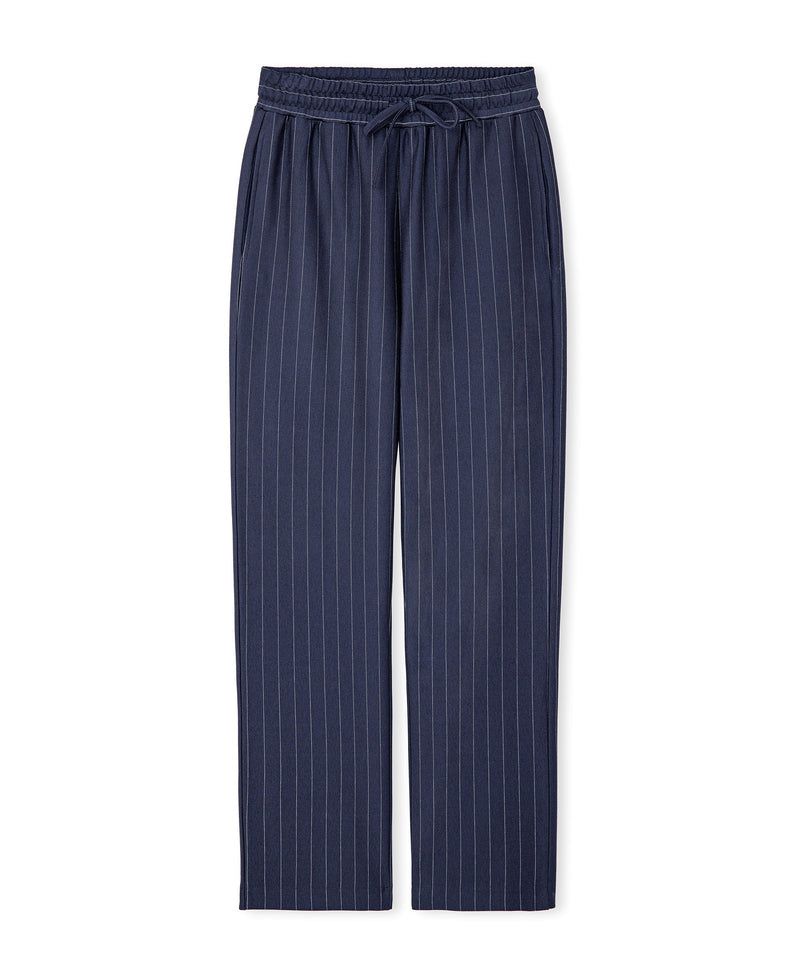 Ipekyol Striped Pattern Trousers Navy