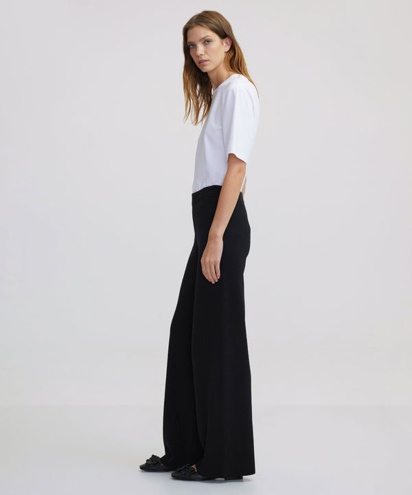 Ipekyol Wide Leg Fit Knitted Trousers Black