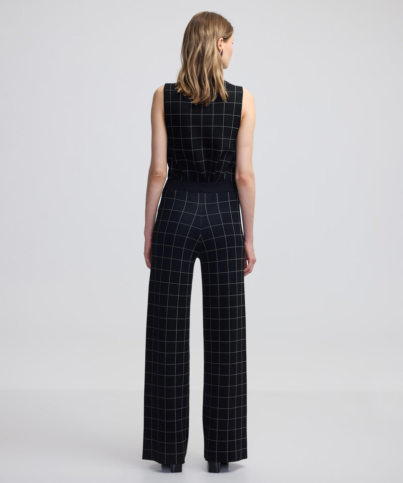 Ipekyol Square Pattern Knitted Trousers Black