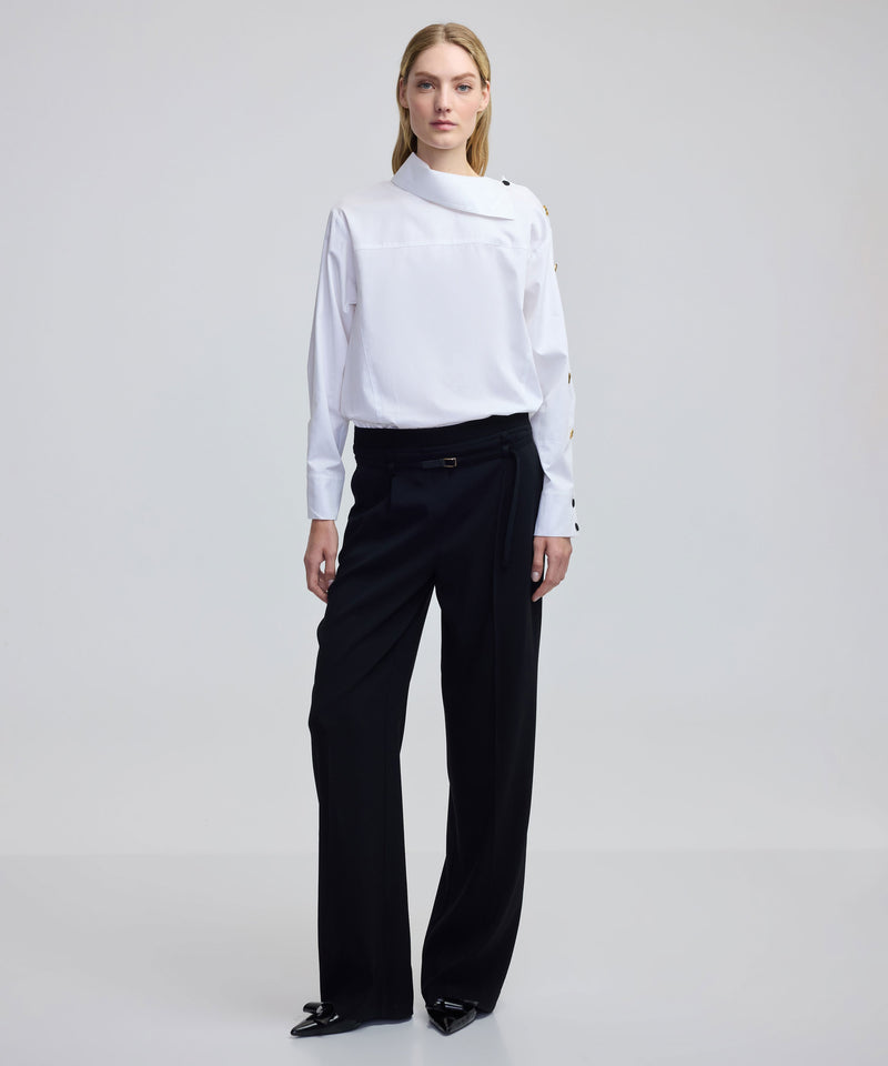 Ipekyol Knitwear Mix Wide Leg Fit Trousers Black