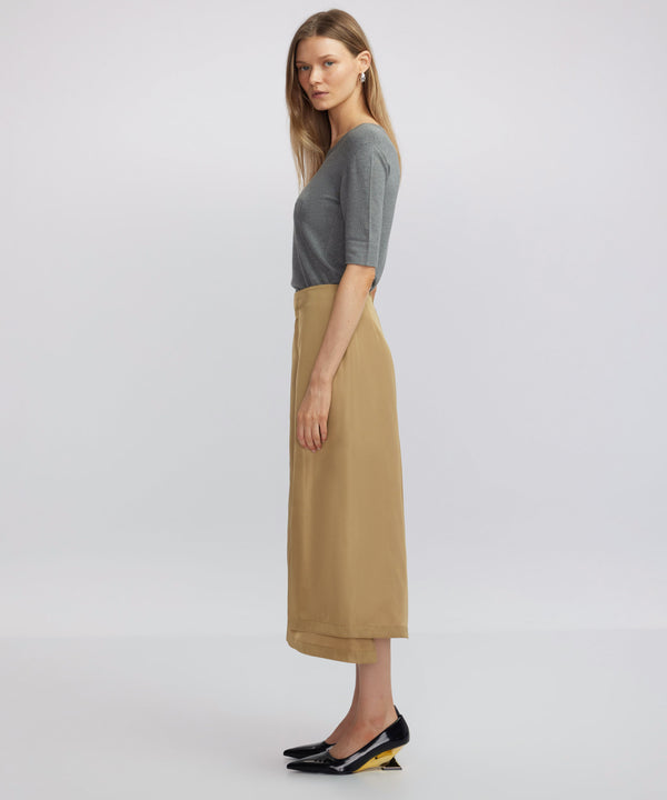 Ipekyol A-Line Midi Skirt Light Brown