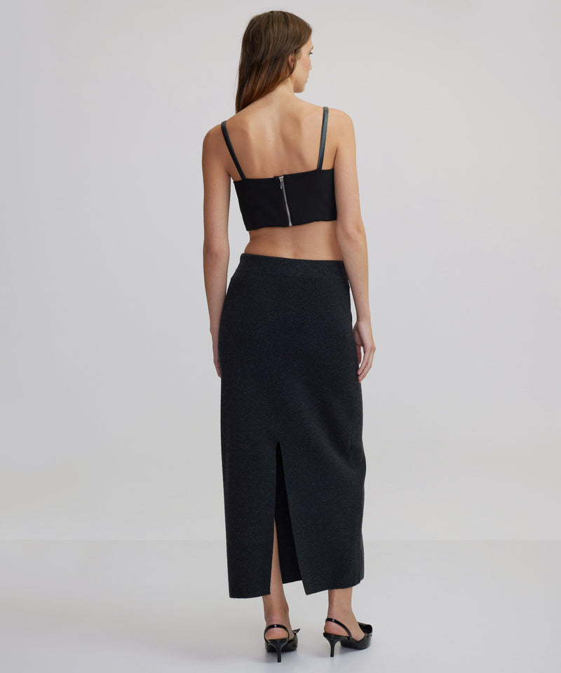 Ipekyol High Waist Midi Skirt Anthracite