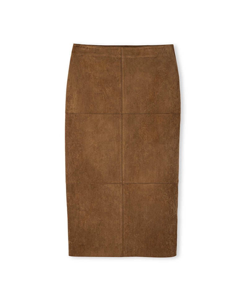 Ipekyol Suede Look Skirt Brown