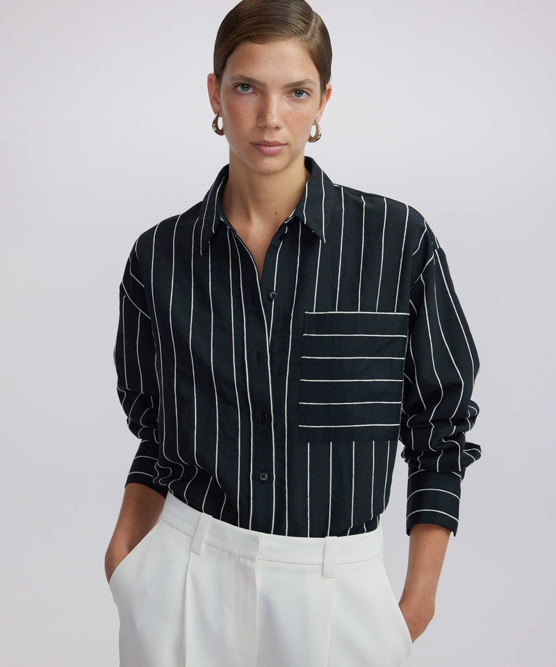 Ipekyol Striped Shirt Black