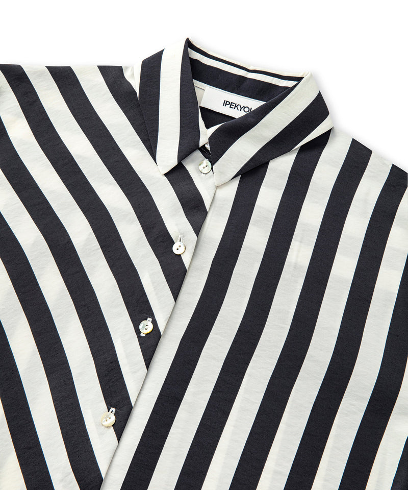 Ipekyol Striped Pattern Mix Shirt Black