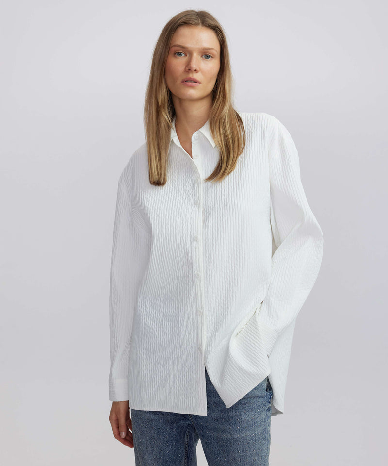 Ipekyol Textured Oversize Shirt Off White