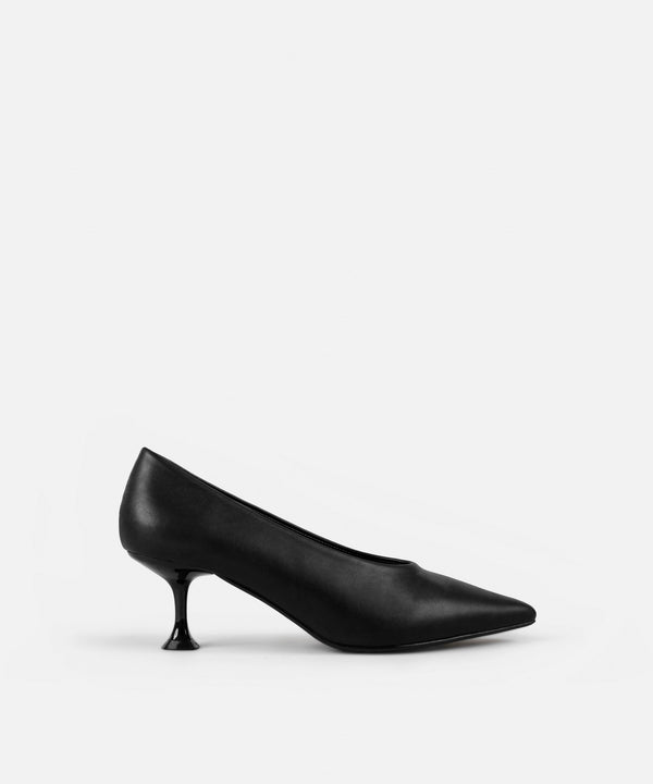 Ipekyol Leather Look Pointed Toe High Heel Shoes Black