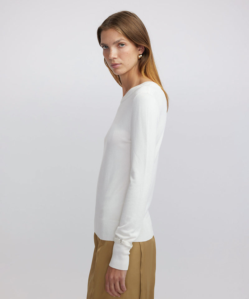 Ipekyol Basic Knitwear With Thin Belt Ecru