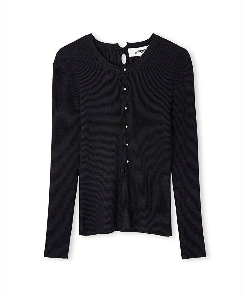 Ipekyol Metal Buttoned Cutout Sweater Black