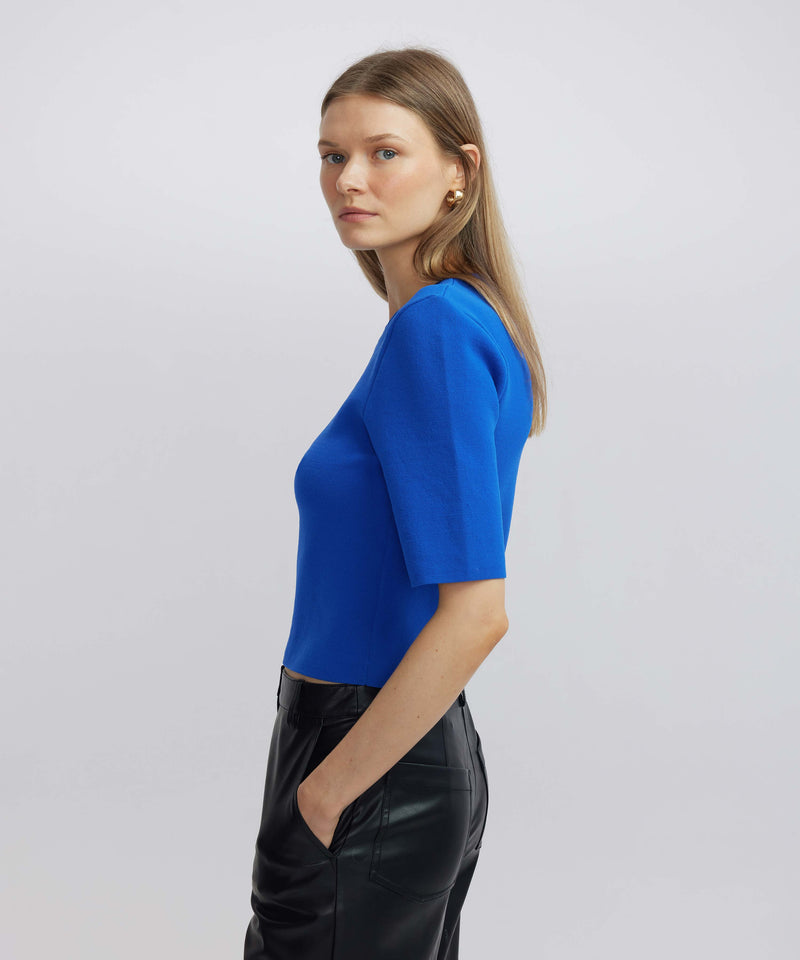 Ipekyol Round Neck Basic Knitwear Blue