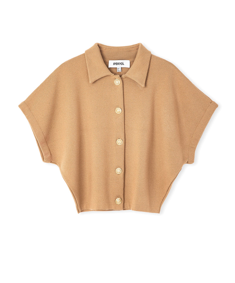 Ipekyol Shirt Collar Knitwear Camel