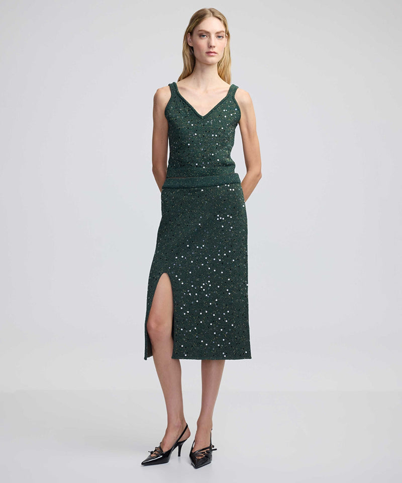 Ipekyol Sequined Strappy Knitwear Green