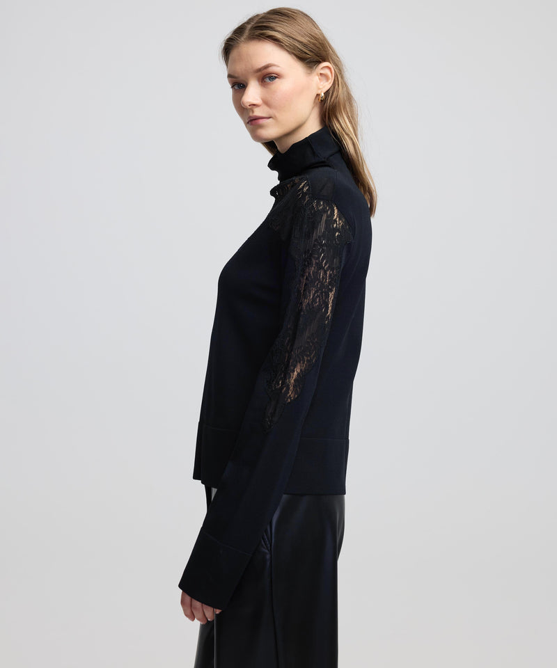 Ipekyol Lace Mix Knitwear Black