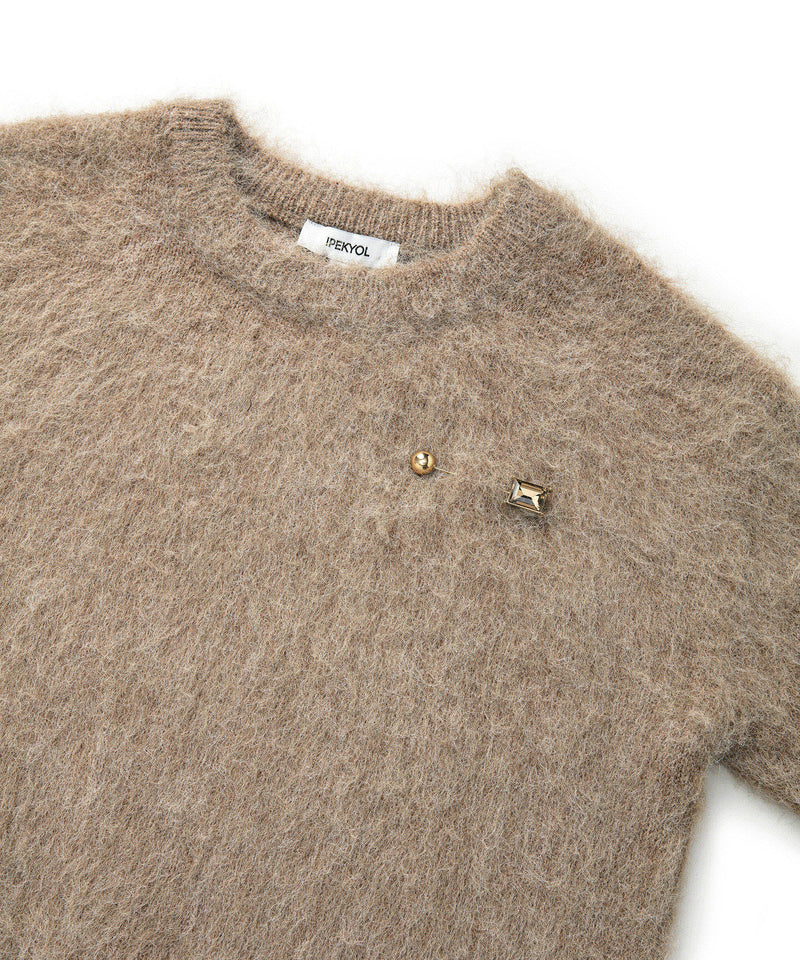 Ipekyol Metal Accessory Sweater Light Brown