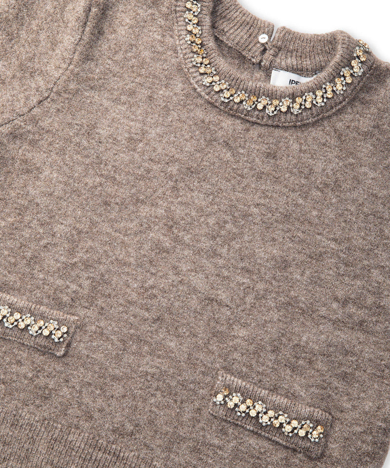 Ipekyol Mixed Stone-Embellished Knit Mink