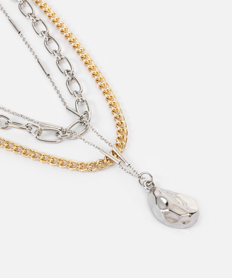 Ipekyol Double Color Chain Necklace Set Gold