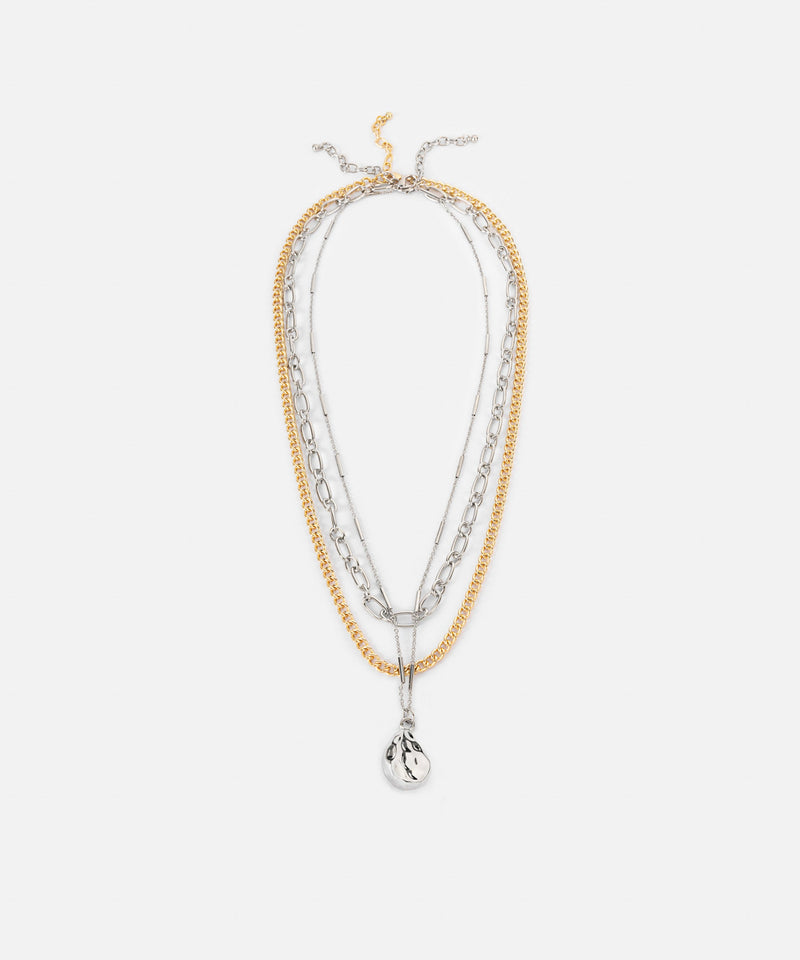 Ipekyol Double Color Chain Necklace Set Gold